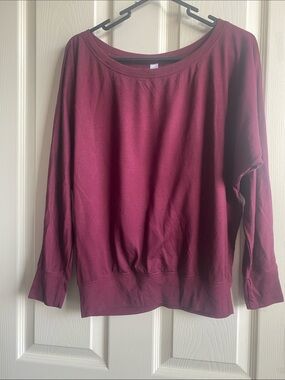 Bella Wine Boatneck Long-Sleeve Top